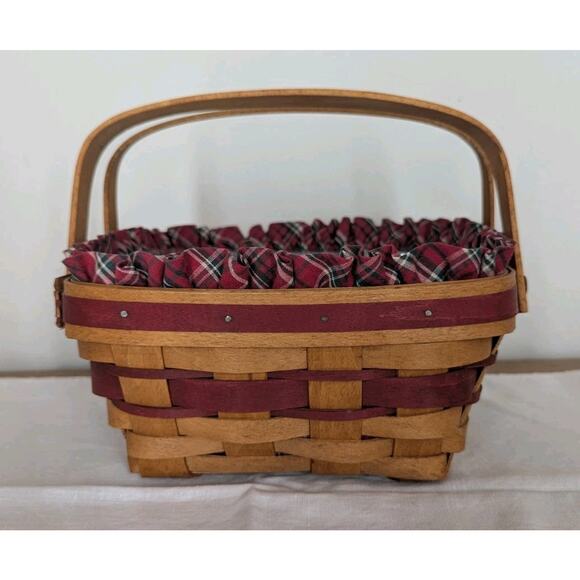 Vintage Longaberger 1993 Bayberry Basket Christmas Collection With Liner - Picture 5 of 12